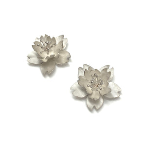 Cherry Blossom Stud Earrings-Earrings-Huiyu Chiu-Pistachios