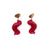 Christine Demmel - Purple Helix Earrings-Earrings-Wearing Red: Ignite the Fire-Pistachios