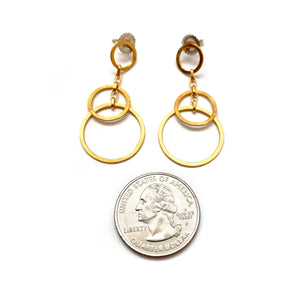 Circle Bunches Earrings - Yellow Gold Vermeil-Earrings-Heather Guidero-Pistachios