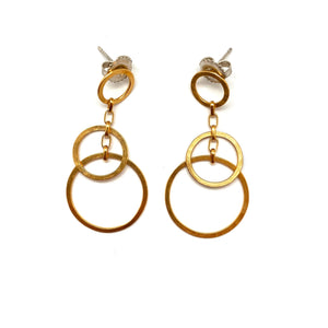 Circle Bunches Earrings - Yellow Gold Vermeil-Earrings-Heather Guidero-Pistachios