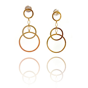 Circle Bunches Earrings - Yellow Gold Vermeil-Earrings-Heather Guidero-Pistachios