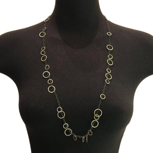 Circle Bunches Necklace - Long-Necklaces-Heather Guidero-Pistachios