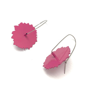 Coreopsis Flower Patch Earrings - Deep Pink-Earrings-Jess Dare-Pistachios