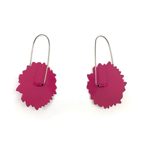 Coreopsis Flower Patch Earrings - Deep Pink-Earrings-Jess Dare-Pistachios