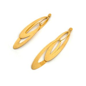 Dangle Oval Earrings-Earrings-Arek Wolski-Pistachios