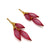 Dark Pink Triple Bulb Dangle Earrings-Earrings-Dorine Decayeux-Pistachios