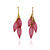 Dark Pink Triple Bulb Dangle Earrings-Earrings-Dorine Decayeux-Pistachios