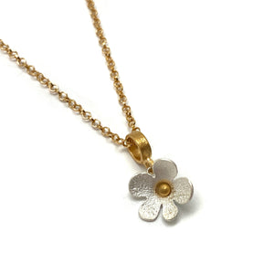 Delicate Flower Pendant-Necklaces-Anna Krol-Pistachios