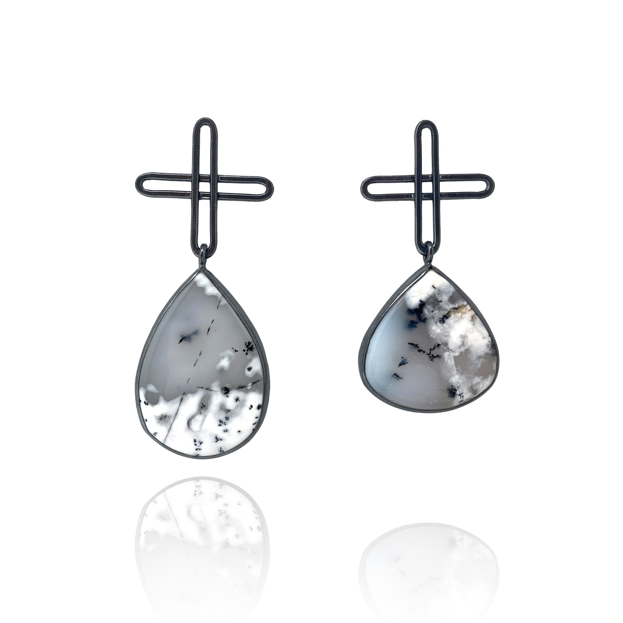 Dendritic on sale agate earrings