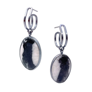 Dendritic Agate Hoops-Earrings-Emily Rogstad-Pistachios