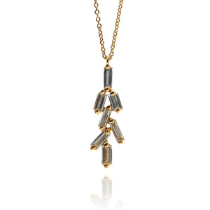 Diagonal Diamond Necklace-Necklaces-Manuk Durmazguler-Pistachios