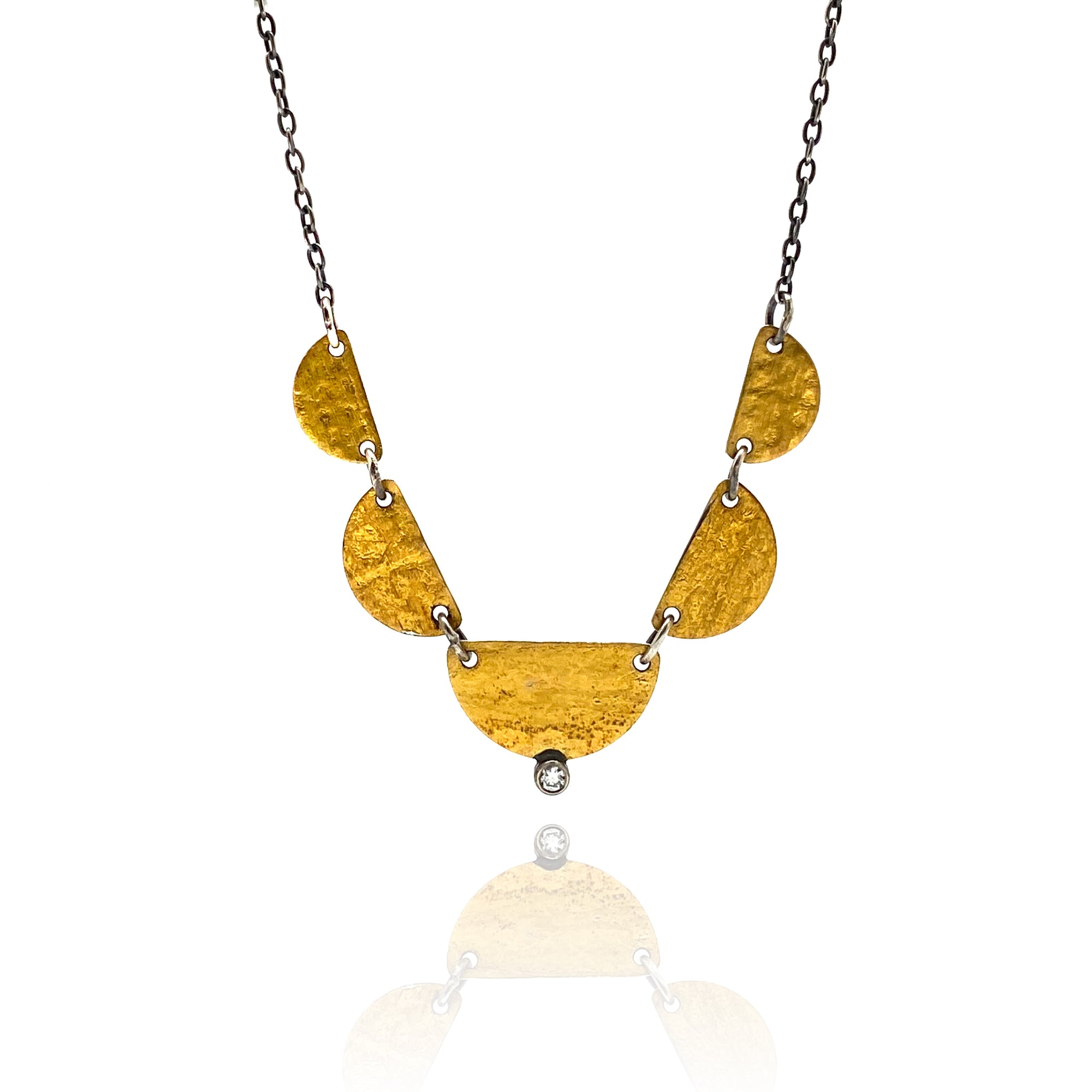 Diamond Drop Gold Necklace-Necklaces-Austin Titus-Pistachios