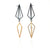 Double Triangle Link Earrings - Gold/Oxi-Earrings-Veronika Majewska-Pistachios