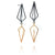 Double Triangle Link Earrings - Gold/Oxi-Earrings-Veronika Majewska-Pistachios