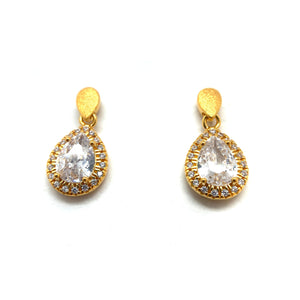 Elegant Pear Drop Earrings-Earrings-Bernd Wolf-Pistachios