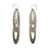 Elongated Oval Stainless Steel Statement Earrings-Earrings-Arek Wolski-Pistachios