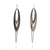 Elongated Oval Stainless Steel Statement Earrings-Earrings-Arek Wolski-Pistachios