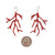 Enamel Coral Earrings - Red-Earrings-Georgia Charal-Pistachios