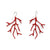 Enamel Coral Earrings - Red-Earrings-Georgia Charal-Pistachios