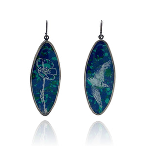 Etched Malachite Earrings-Earrings-Kelly Jean Conroy-Pistachios