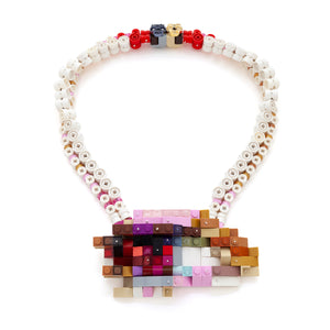 Eye 4: Contribution Necklace-Necklaces-Emiko Oye-Pistachios