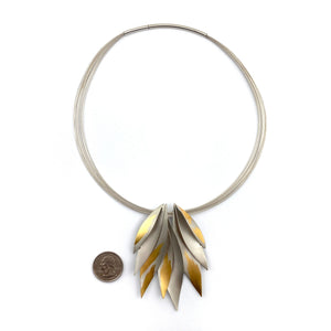 Floral Frond Necklace-Necklaces-Judith Neugebauer-Pistachios