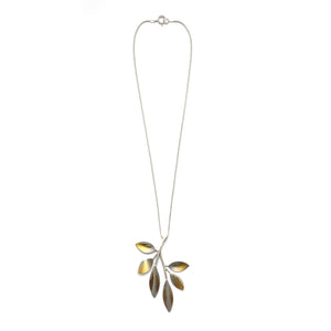 Floral Frond Pendant Necklace-Necklaces-Judith Neugebauer-Pistachios