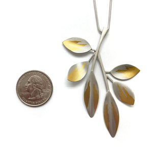 Floral Frond Pendant Necklace-Necklaces-Judith Neugebauer-Pistachios