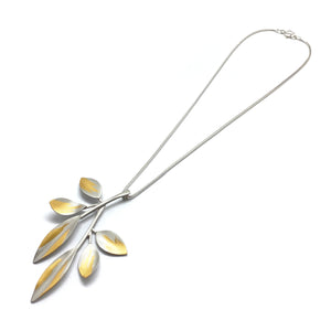 Floral Frond Pendant Necklace-Necklaces-Judith Neugebauer-Pistachios