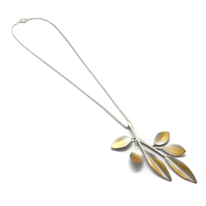 Floral Frond Pendant Necklace-Necklaces-Judith Neugebauer-Pistachios