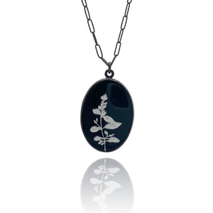 Floral Onyx Pendant-Necklaces-Kelly Jean Conroy-Pistachios