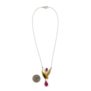 Flowering Rose Pendant Necklace-Necklaces-Judith Neugebauer-Pistachios