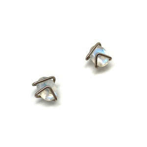 Geo Studs - Rainbow Moonstone-Earrings-Aimee Petkus-Pistachios