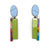 Geometric Earrings - Blue, Green, Multicolor-Earrings-Karen Vanmol-Pistachios