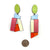 Geometric Earrings - Green, Blue and Fuchsia-Earrings-Karen Vanmol-Pistachios