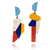 Geometric Earrings - Marbled Primary Colors-Earrings-Karen Vanmol-Pistachios