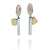 Geometric Earrings - Metallic Gold, Silver and Marbled-Earrings-Karen Vanmol-Pistachios