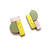 Geometric Earrings - Pink, Yellow and Green-Earrings-Karen Vanmol-Pistachios