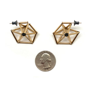 Geometric Gold Earrings-Earrings-Emilie Pritchard-Pistachios