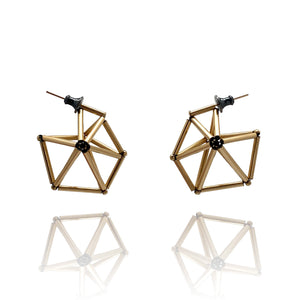 Geometric Gold Earrings-Earrings-Emilie Pritchard-Pistachios