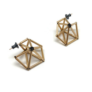 Geometric Gold Earrings-Earrings-Emilie Pritchard-Pistachios