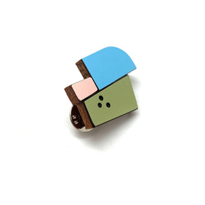 Geometric Pin - Blue, Green, Pink-Pins-Karen Vanmol-Pistachios