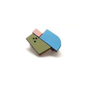 Geometric Pin - Blue, Green, Pink-Pins-Karen Vanmol-Pistachios