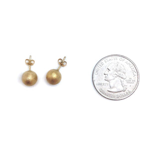 Gold Ball Stud Earring-Earrings-Bernd Schmid-Pistachios