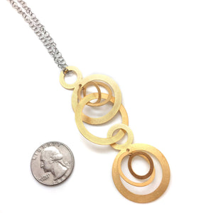 Gold Interlocking Circle Pendant-Necklaces-Arek Wolski-Pistachios