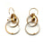 Gold Interlocking Hidden Stone Hoop Drops-Earrings-Arek Wolski-Pistachios