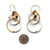 Gold Interlocking Hidden Stone Hoop Drops-Earrings-Arek Wolski-Pistachios