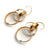 Gold Interlocking Hidden Stone Hoop Drops-Earrings-Arek Wolski-Pistachios