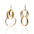 Gold Interlocking Hidden Stone Hoop Drops-Earrings-Arek Wolski-Pistachios