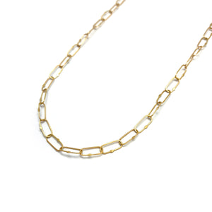 Gold Paperclip Chain Necklace-Necklaces-Petra Class-Pistachios